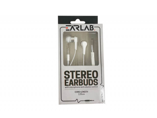 EARPHONES W MICROPHONE VOLUME CTRL 2ASST BLK / WHITE