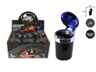 CAR ASHTRAY LED 11X8CM BLACK IN PDQ A/C KW7111