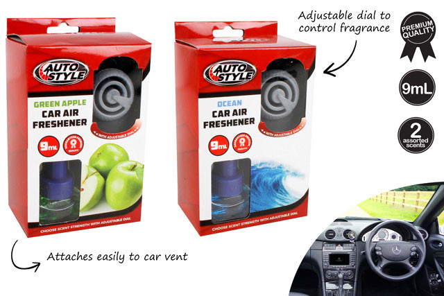 CAR AIR FRESHENER 9ML IN BOX  APPLE AND OCEAN SCENT