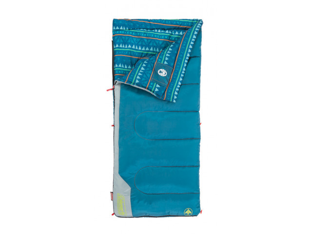 SLEEPING BAG YOUTH PLUS10C TEMP RATING TEALGREY COLEMAN