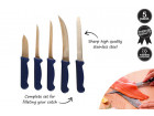 5PK FISH FILLET KNIFE SET WITH SHARPENER