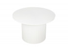 BLANCHE FLUTED COFFEE TABLE WHITE ROUND 65 X H41 X 38CM