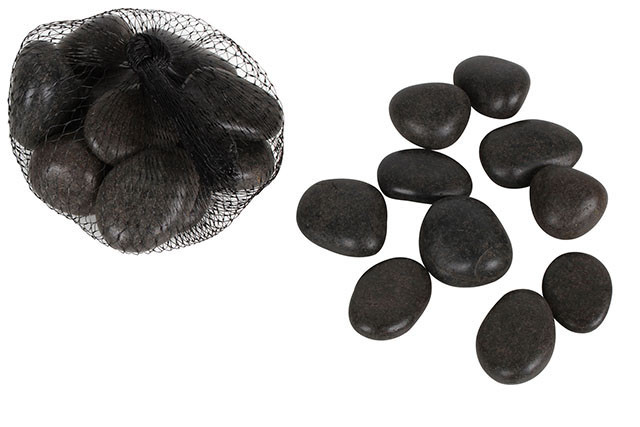 MAGNUS PEBBLES MATTE BLACK 3 TO 4CM 1KG BAG