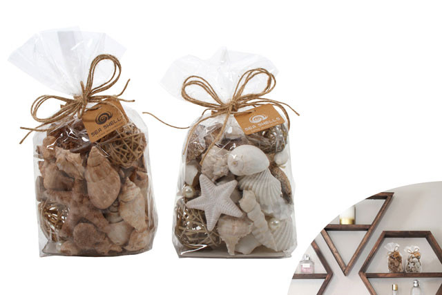 FARO SEA SHELLS DRY MIX IN POLY BAG 2 ASSTD