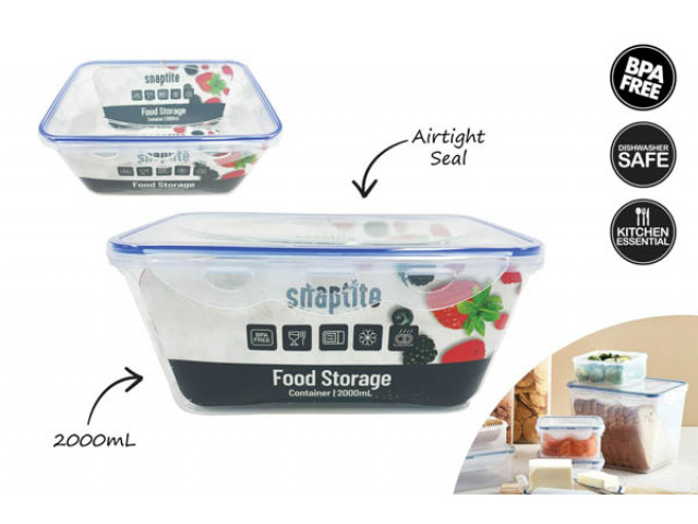 RECTANGLE FOOD STORAGE CONTAINERS 2000ML