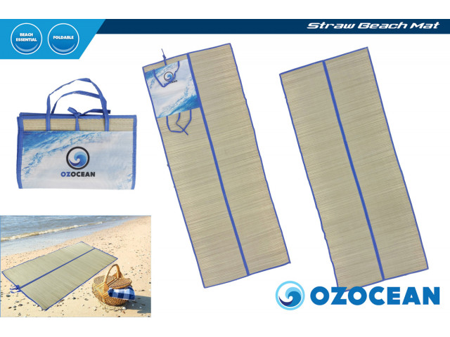 FOLDED STRAW BEACH MAT 180X70CM
