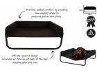 ELEVATED PET BED WITH EDGES 600D 56 X 56 X 24CM
