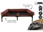 ELEVATED PET BED WITH EDGES 600D 91 X 76 X 28CM