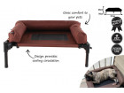 ELEVATED PET BED WITH EDGES 600D 61 X 47 X 28CM